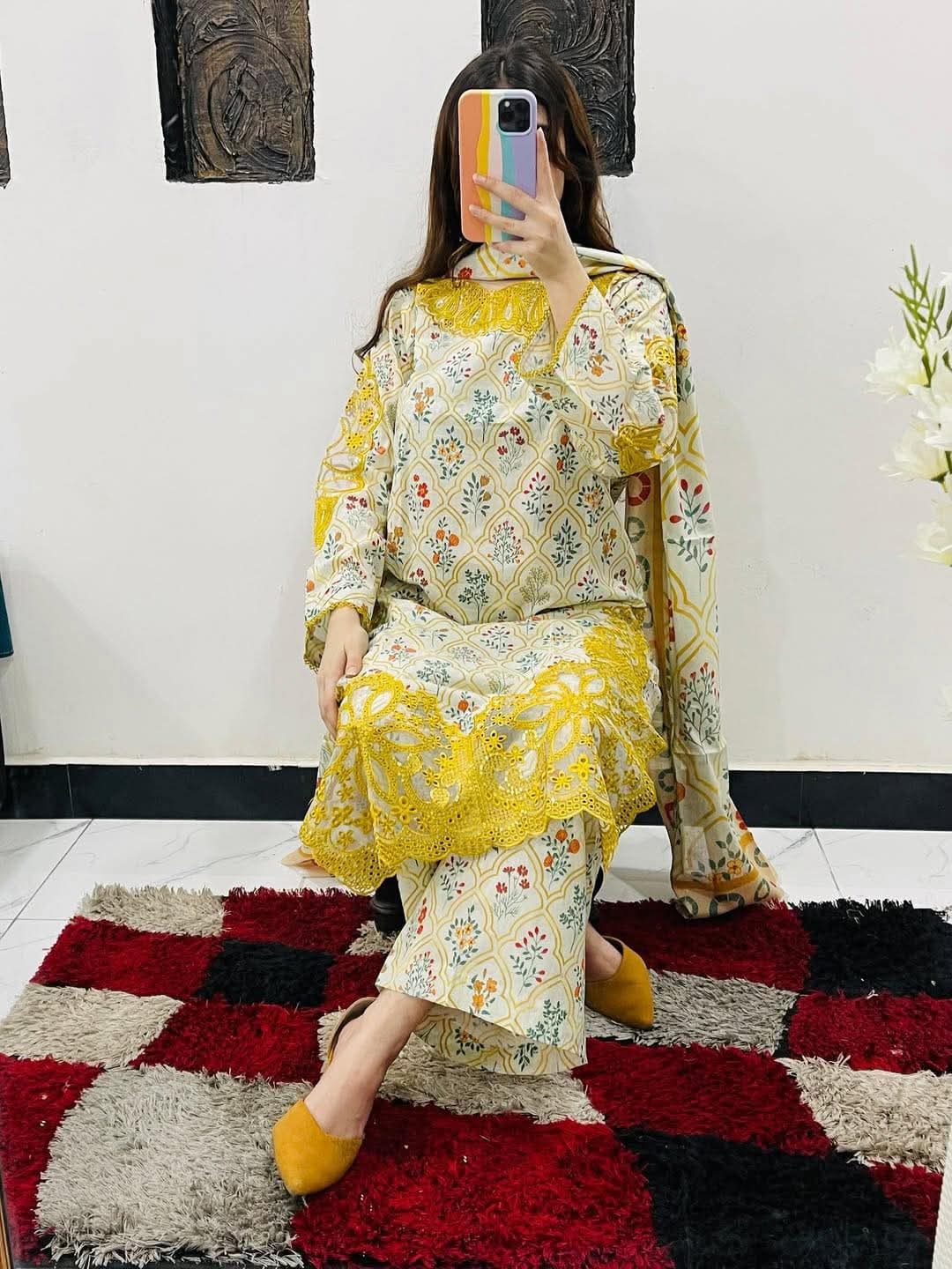 Cotton Embroidery Three Piece_img_5