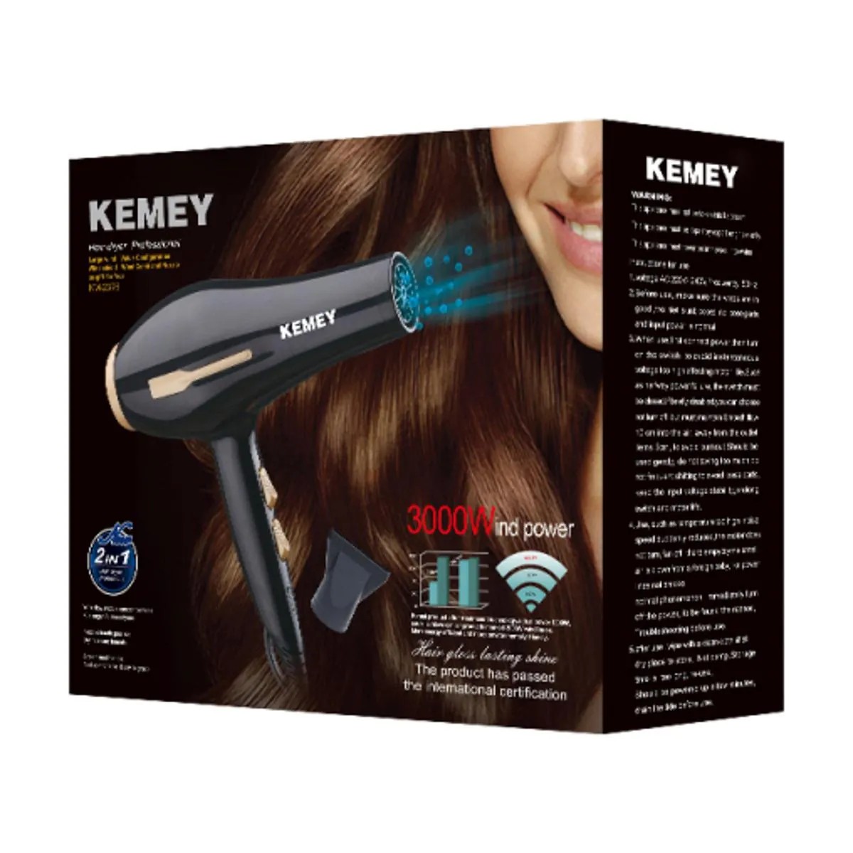 Kemey KM-2376 Professional Heavy Duty Hair Dryer
