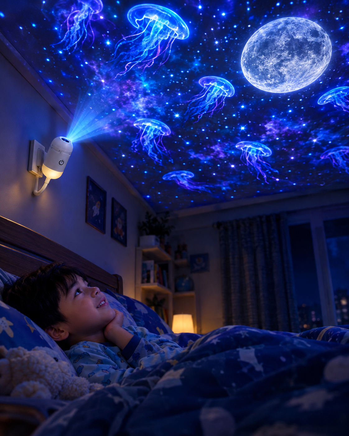 2-in-1 Mini Star Projector Night Light