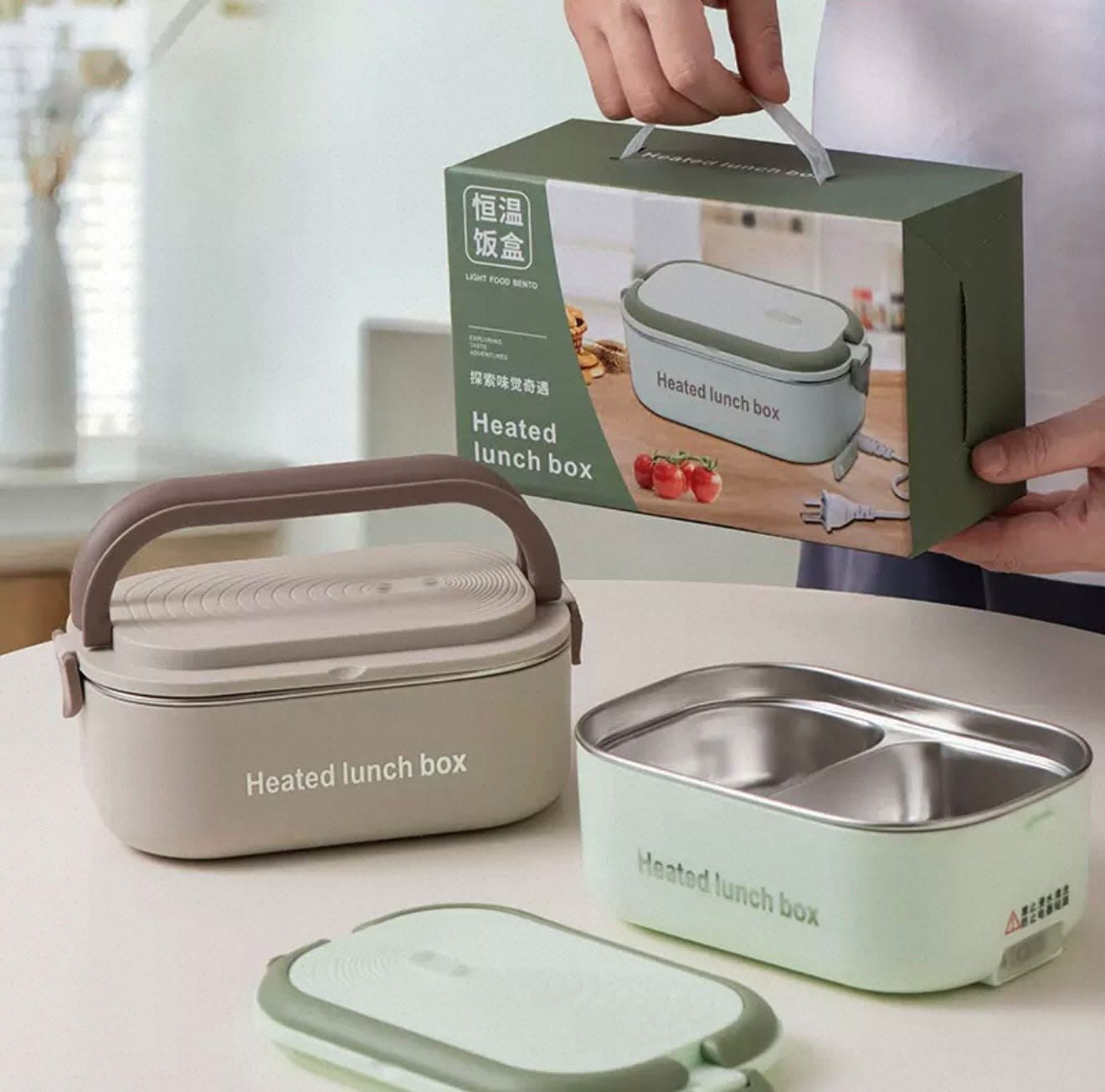 Electric heated lunch box