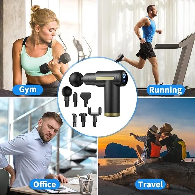 পাওয়ারফুল হ্যান্ডহেল্ড বডি ম্যাসাজ গান (Deep Tissue Massage Gun)_img_3