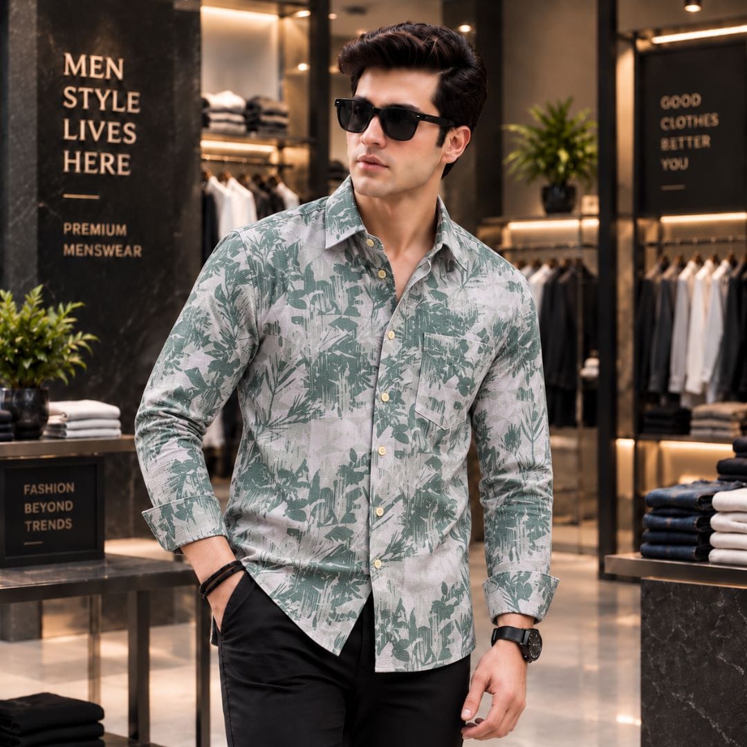 Premium China Jafran Fabrics Print Shirt