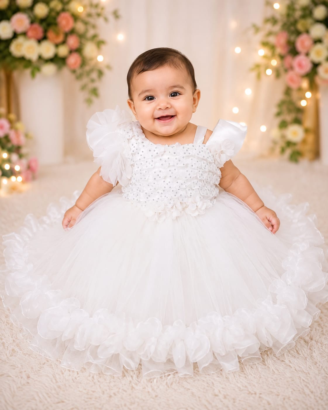 Baby Party Dress সাইজ: ৩ মাস থেকে ৬ বছর বয়সী বাবুদের জন্য