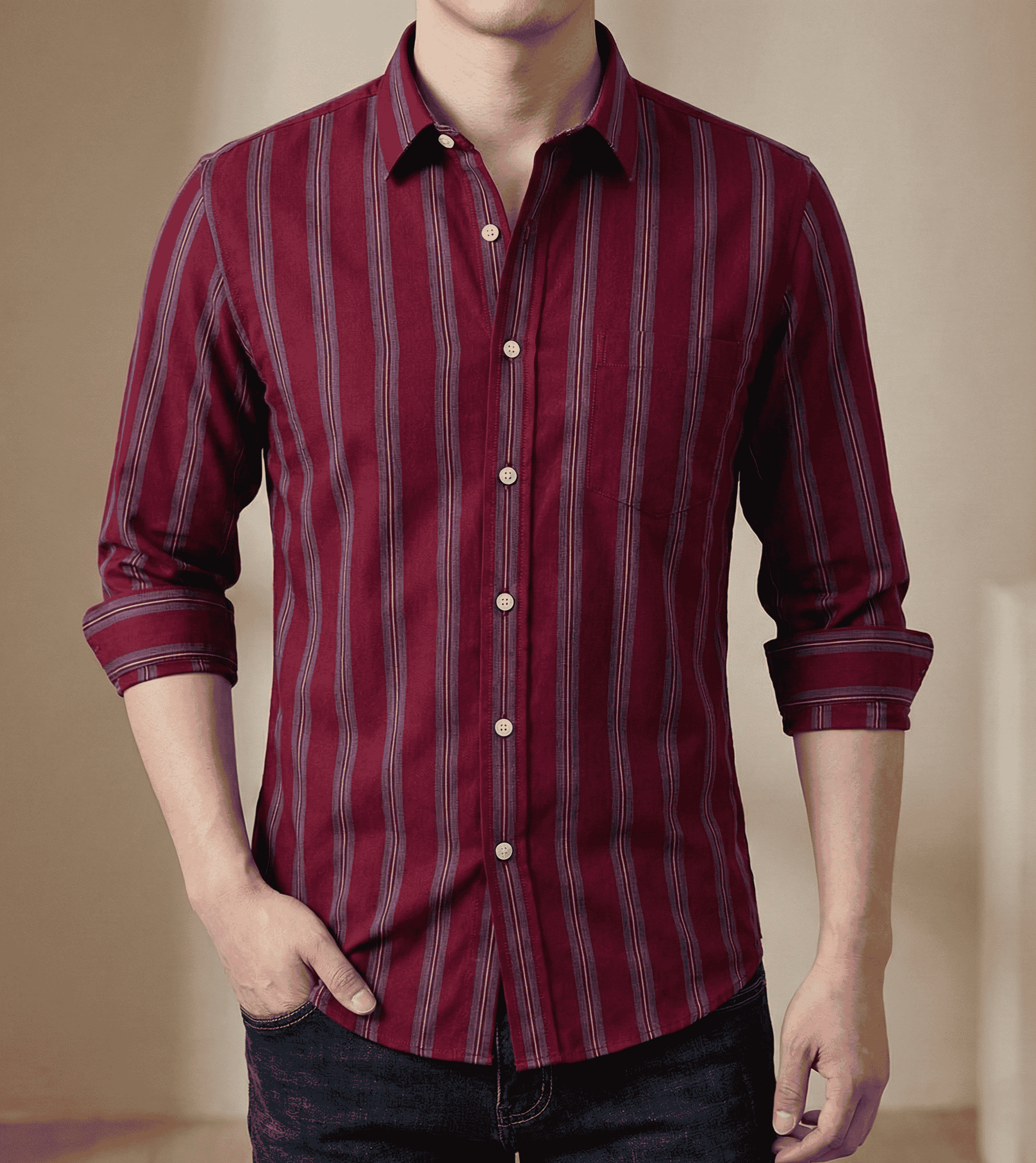Mens long sleeve Grameen check shirt