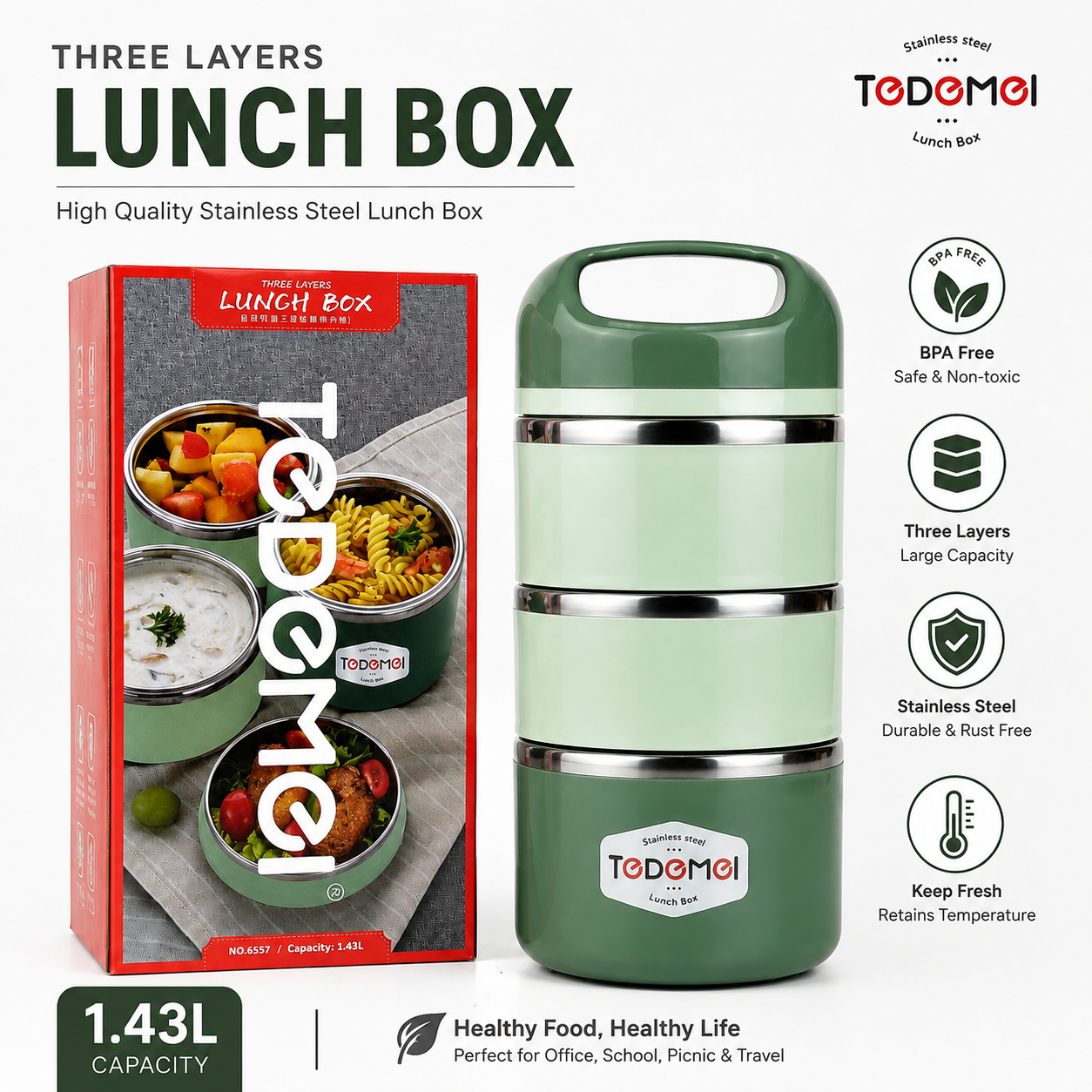 3.5 Layers 1.43L Stainless Steel Lunch Box_img_3