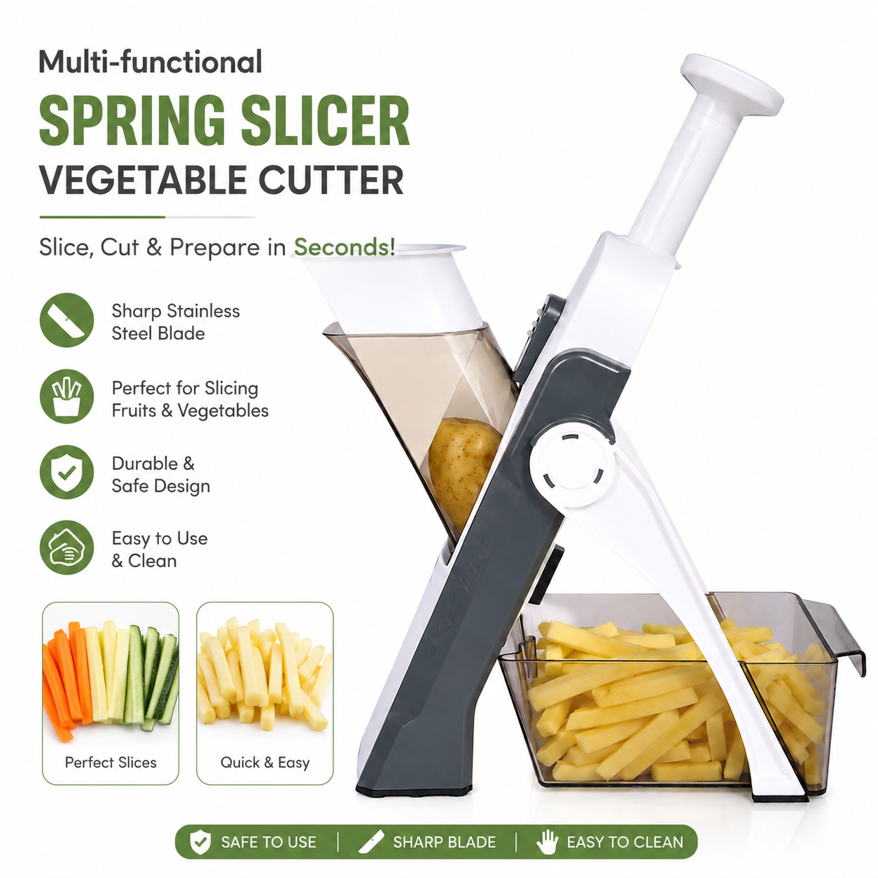 Multi-functional Spring Slicer vegetable cutter।_img_1