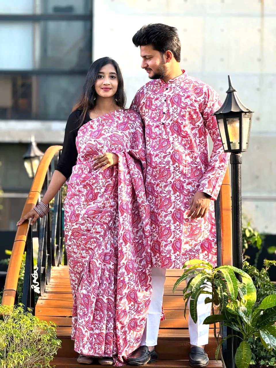 প্রিমিয়াম কটন মিক্স ডিজিটাল প্রিন্ট কাপল সেট