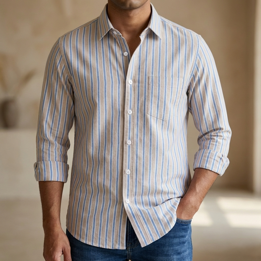 Mens long sleeve Grameen check shirt