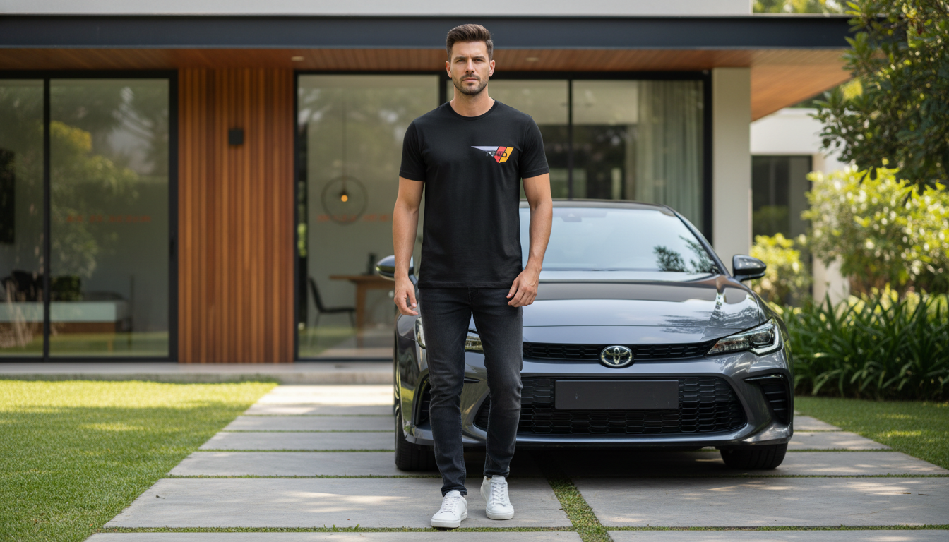Men’s TRD Motorsport Racing Tee | Premium Black T-Shirt with Heritage Tri-Color Graphic_img_1