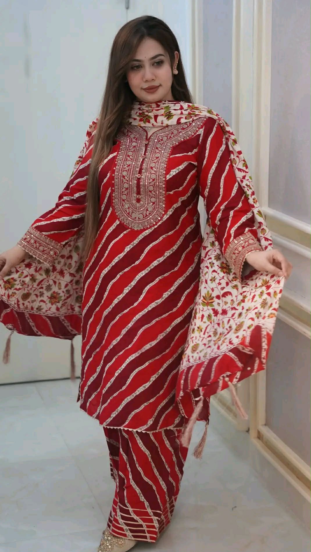 New Arrival Three Piece Set (Classy Red)