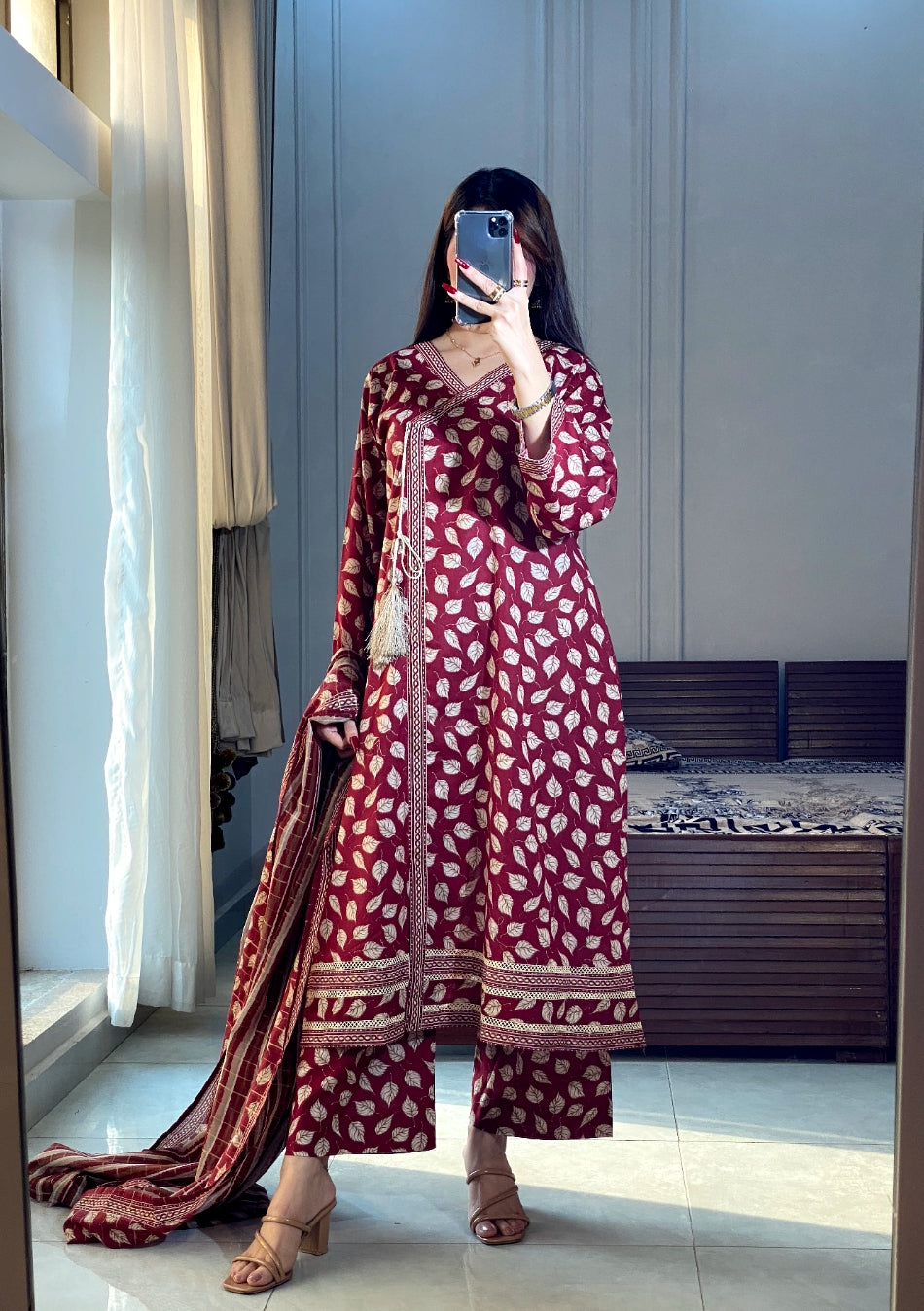 New Khaddar Gown Three Piece Set (2026 Eid Special)