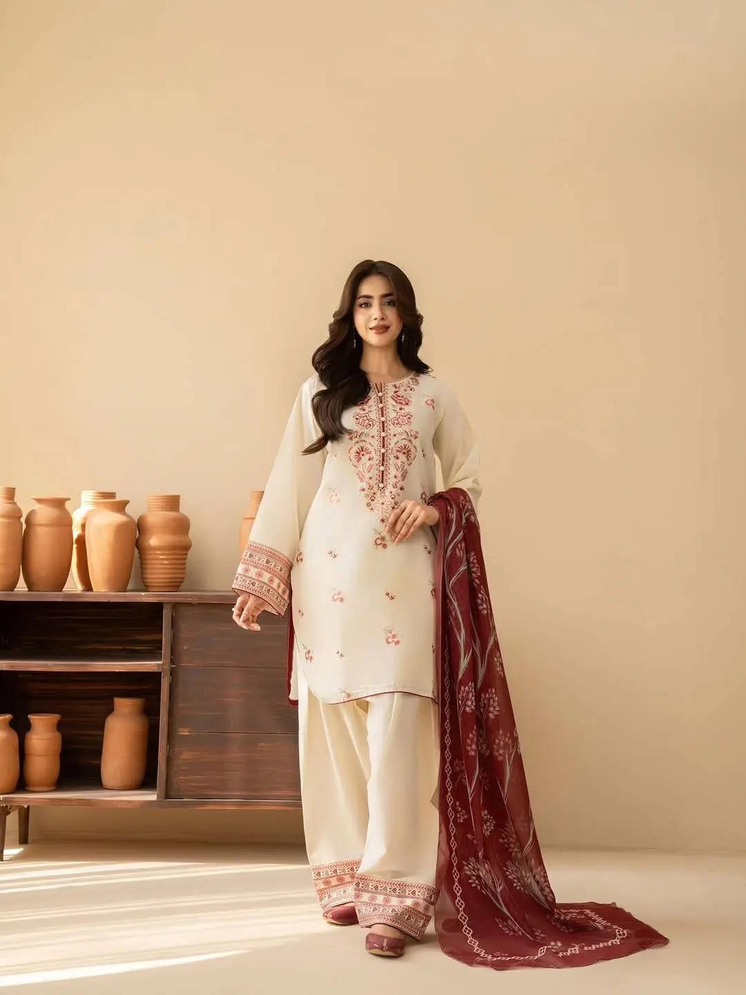 New Arrival Farshi Shalwar Three Piece Collection_img_1