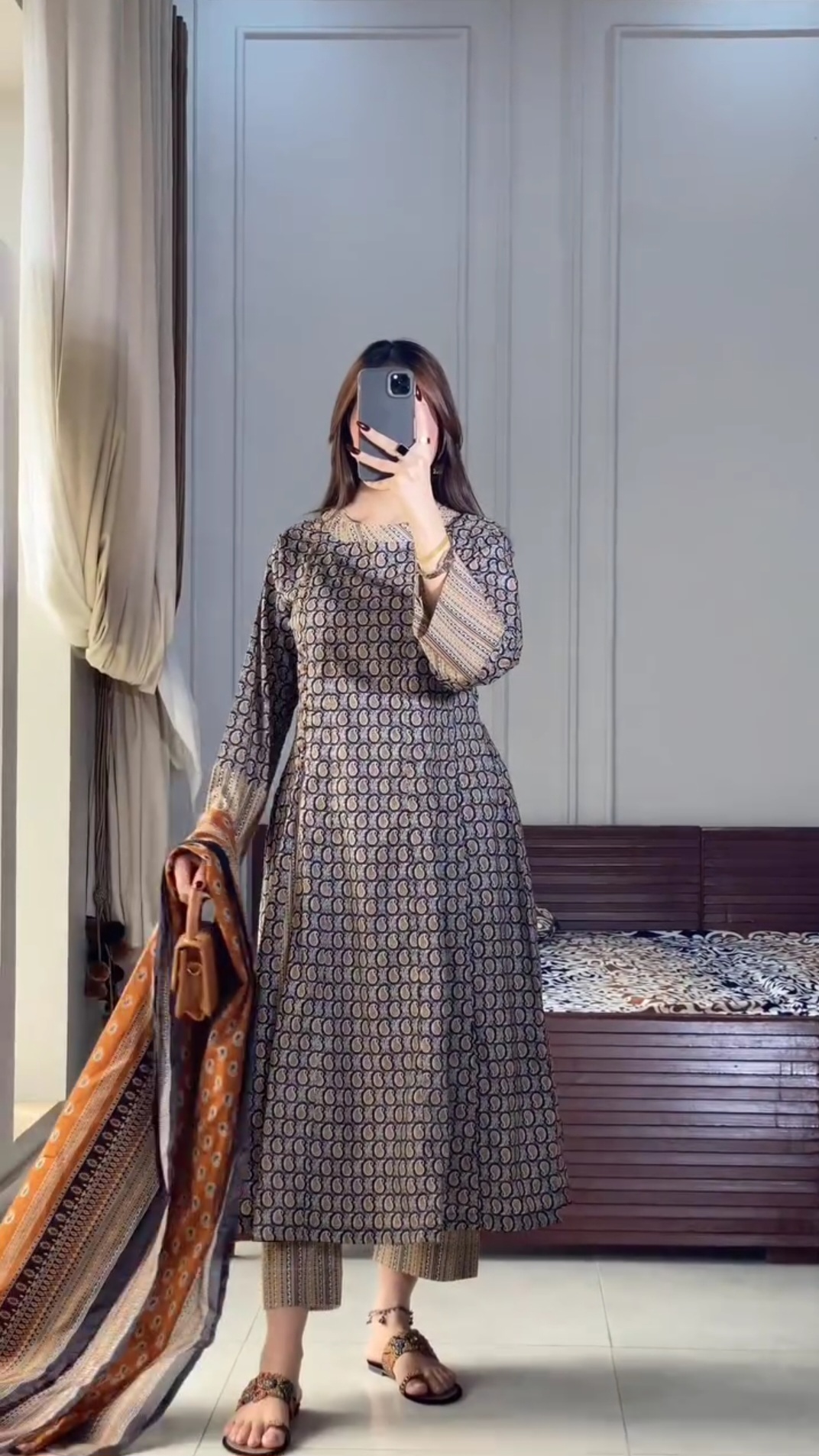 Printed Frock Suit