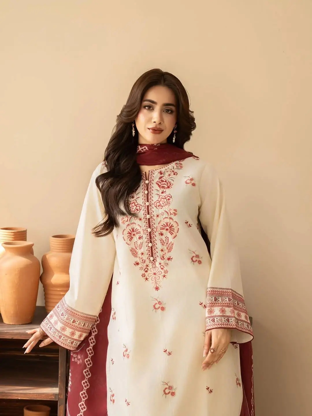 New Arrival Farshi Shalwar Three Piece Collection