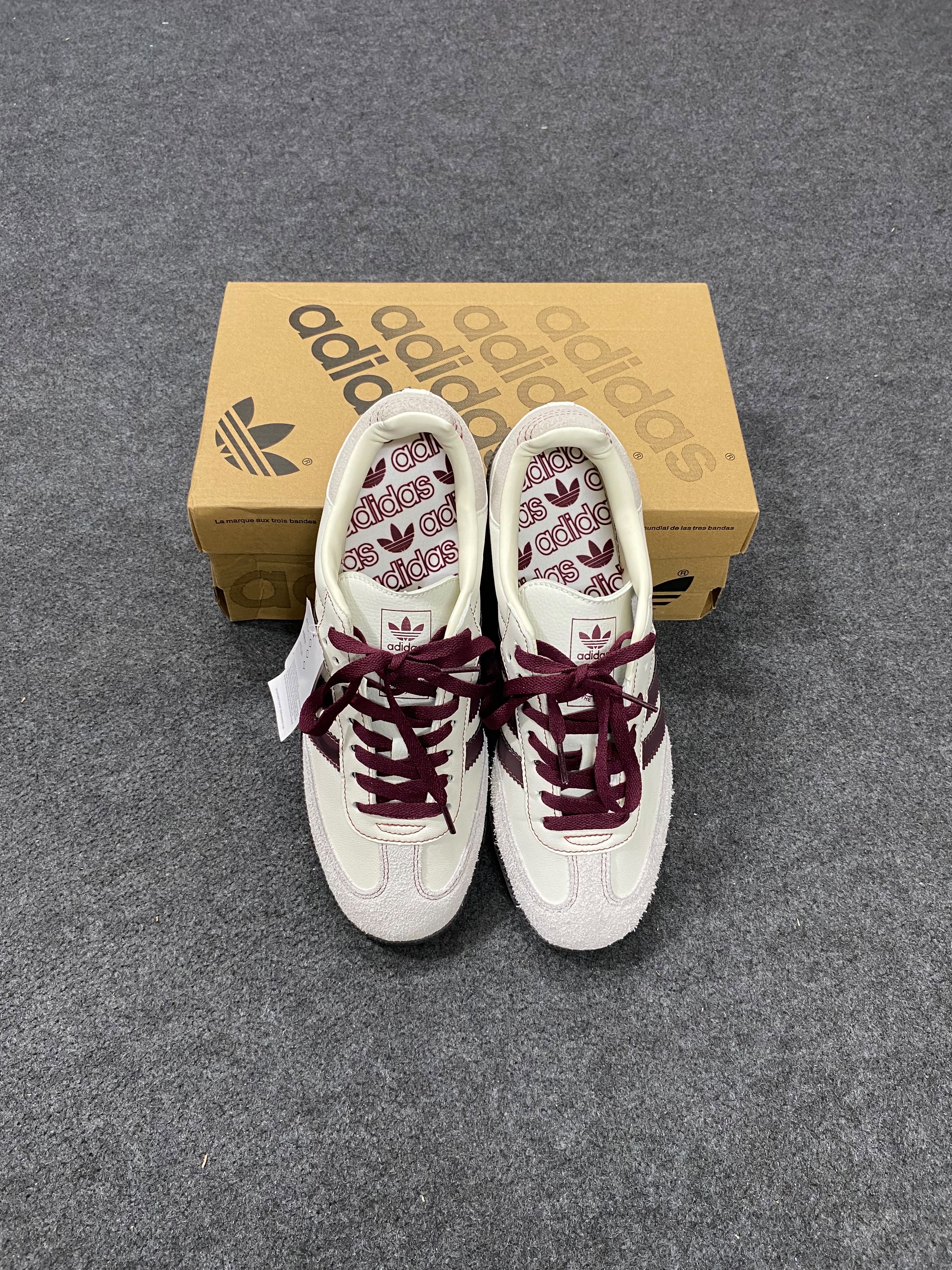 Adidas Samba OG Off-White Maroon Unisex Sneakers_img_2