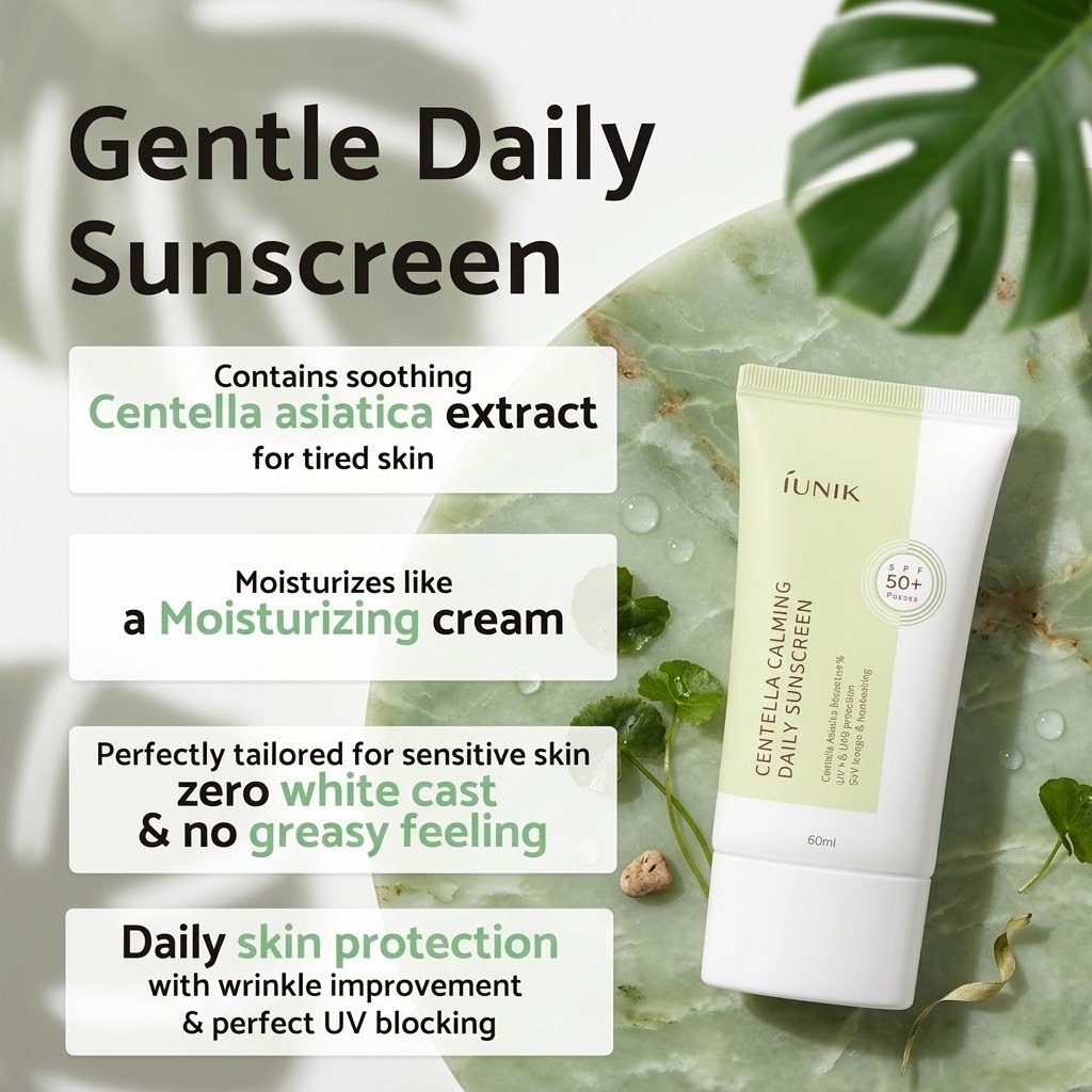 iUNIK Centella Calming Daily Sunscreen (SPF 50+ PA++++) 60 ml_img_1