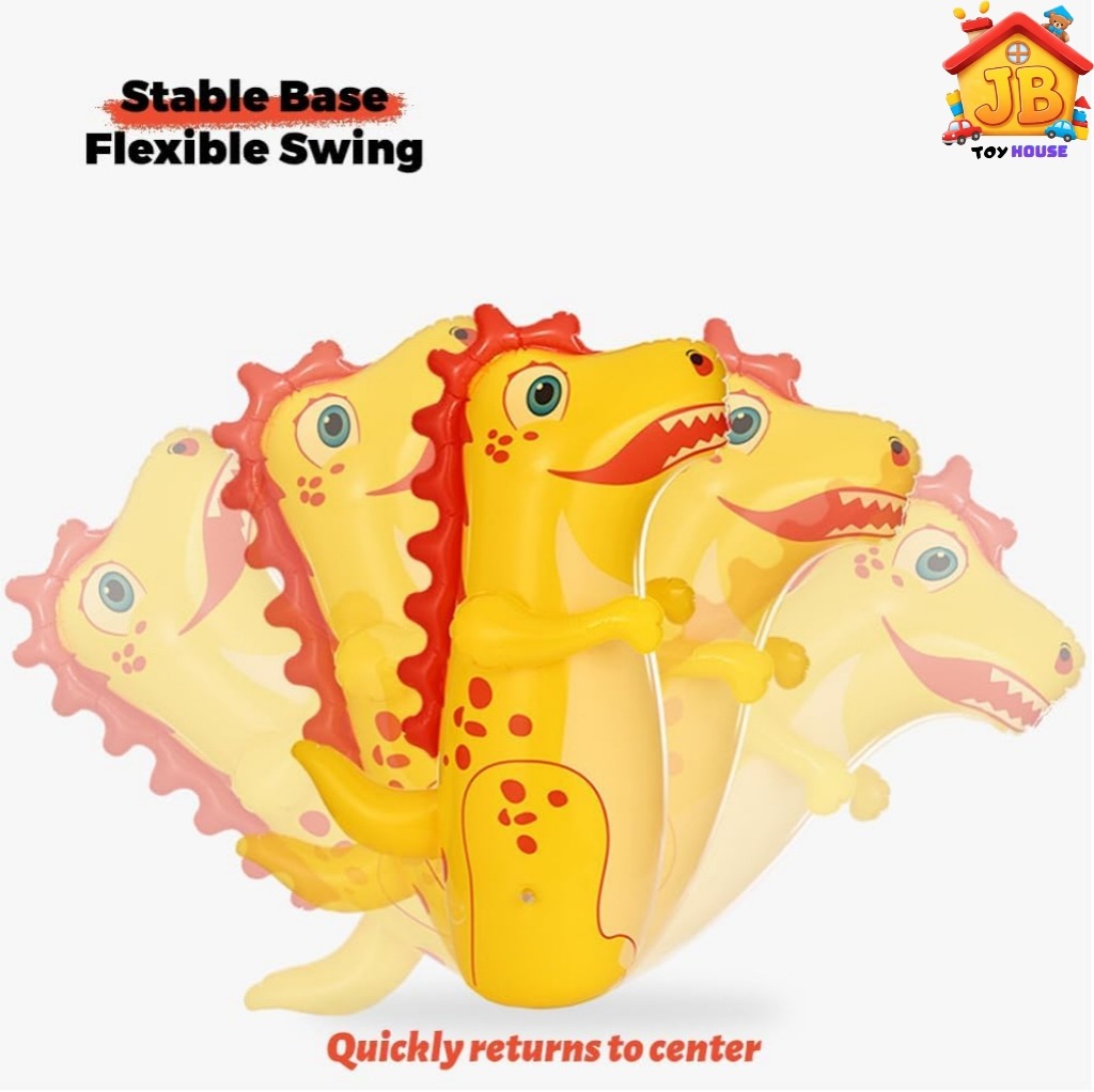 95cm Dinosaur Inflatable Punching Bag for Kids – Standing Bop Bag with Foot Pump for Active Play_img_7