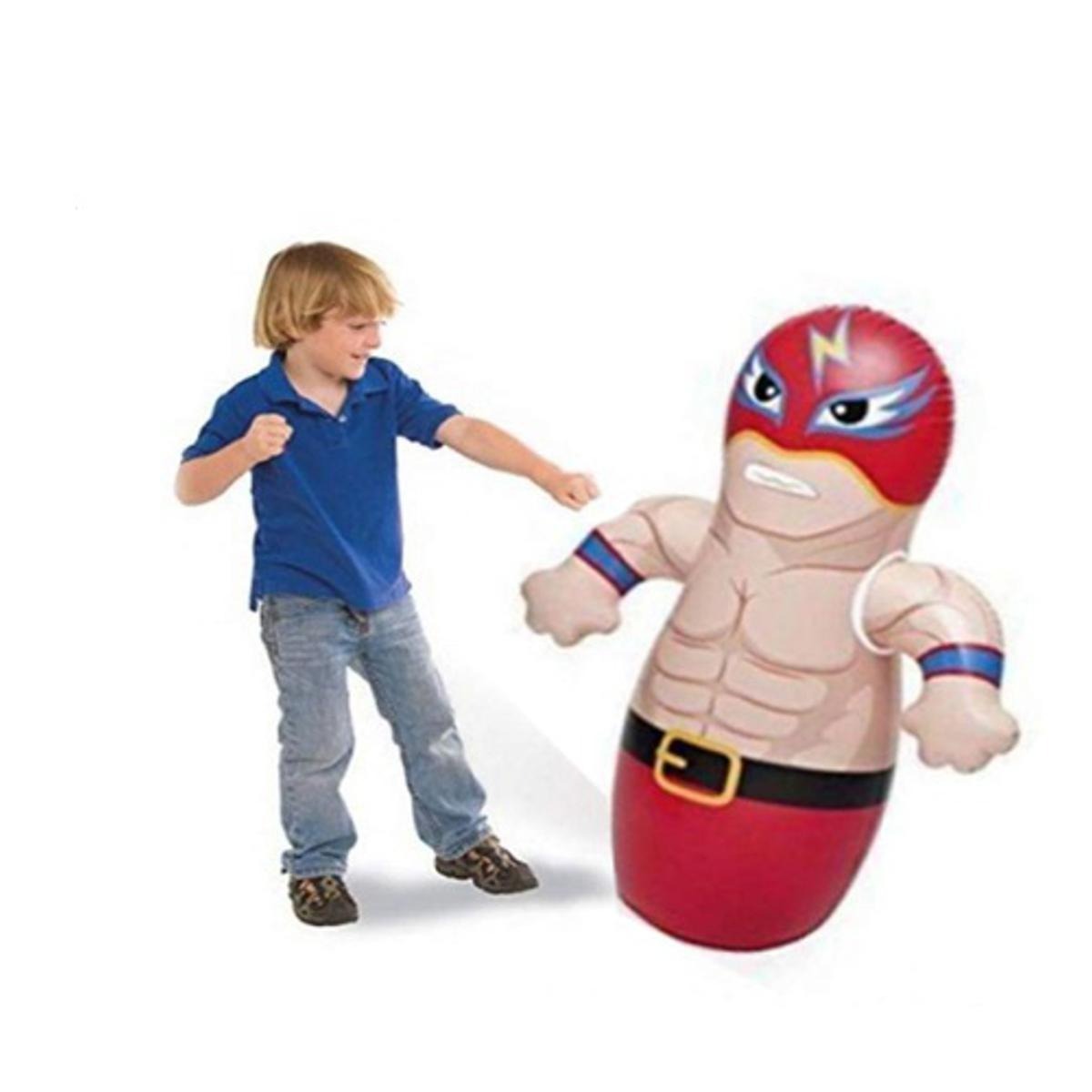 Large Wrestler Inflatable Punching Bag for Kids - Includes Foot Pump_img_5