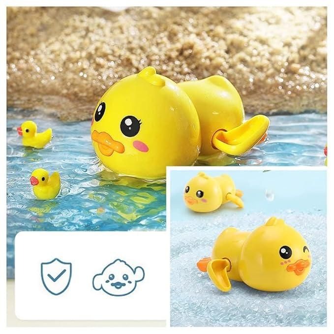 Classic Yellow Duck Bath Toy: Clockwork Swimming Action - Safe, Non-Toxic Floating Toy for Boys & Girls_img_3