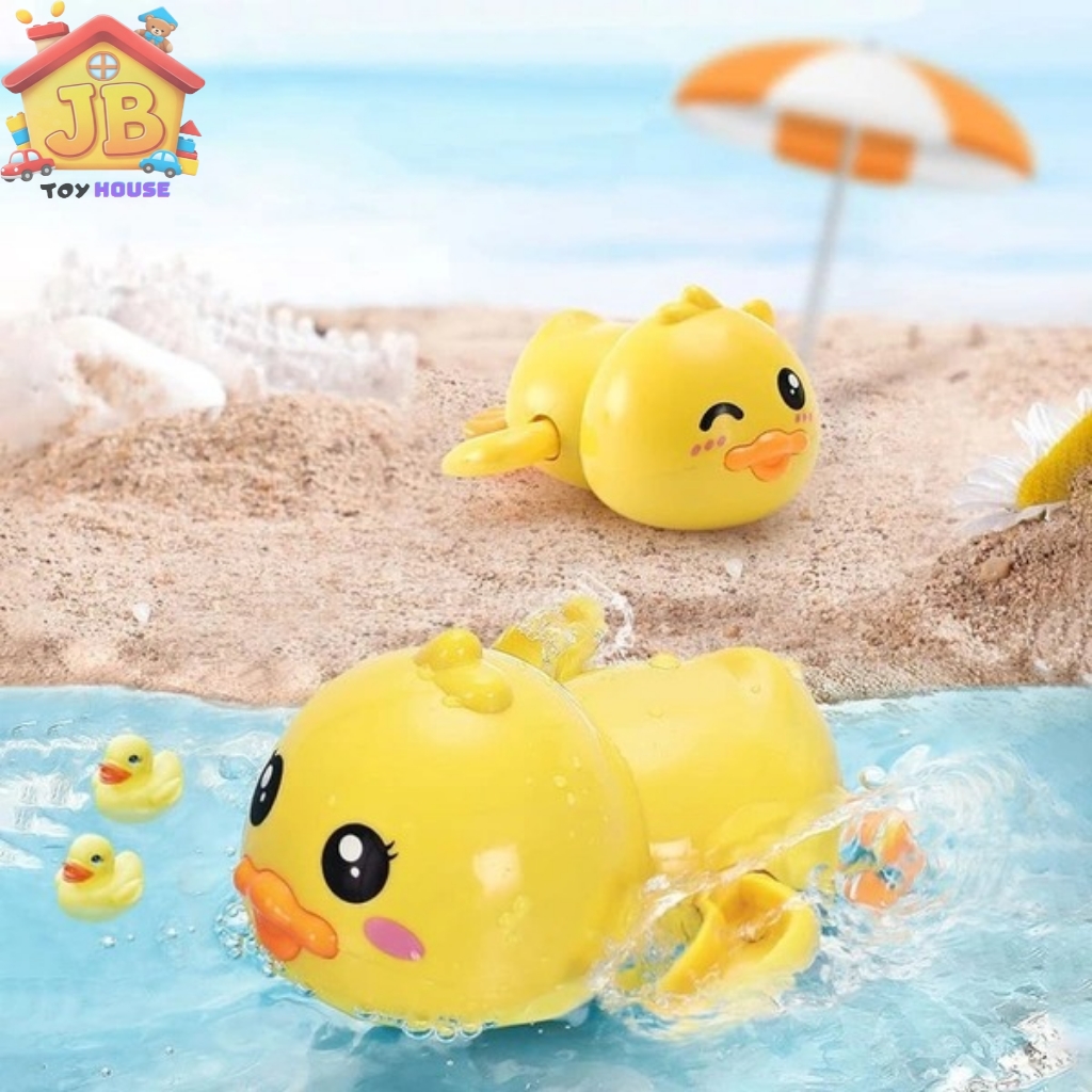 Classic Yellow Duck Bath Toy: Clockwork Swimming Action - Safe, Non-Toxic Floating Toy for Boys & Girls_img_2