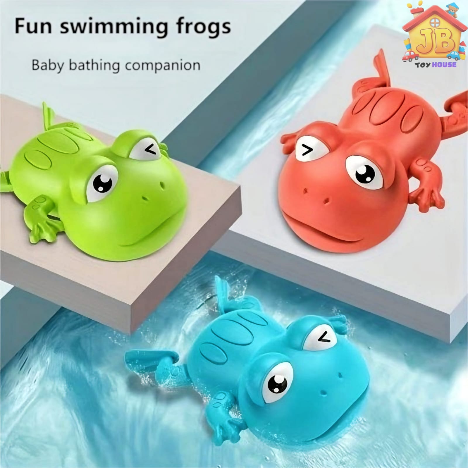 Cute Wind-Up Swimming Frog Bath Toy - Fun Battery-Free Water Play Toy for Babies & Toddlers_img_1