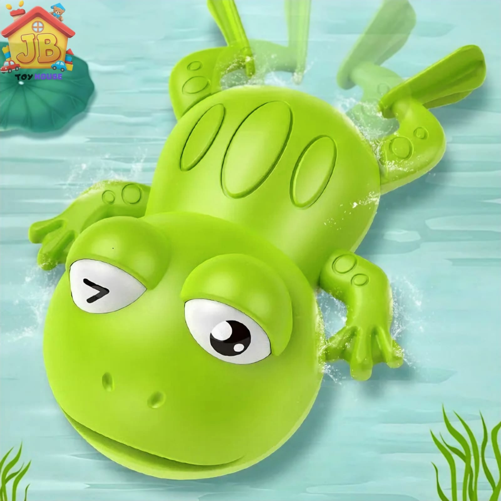 Cute Wind-Up Swimming Frog Bath Toy - Fun Battery-Free Water Play Toy for Babies & Toddlers_img_6