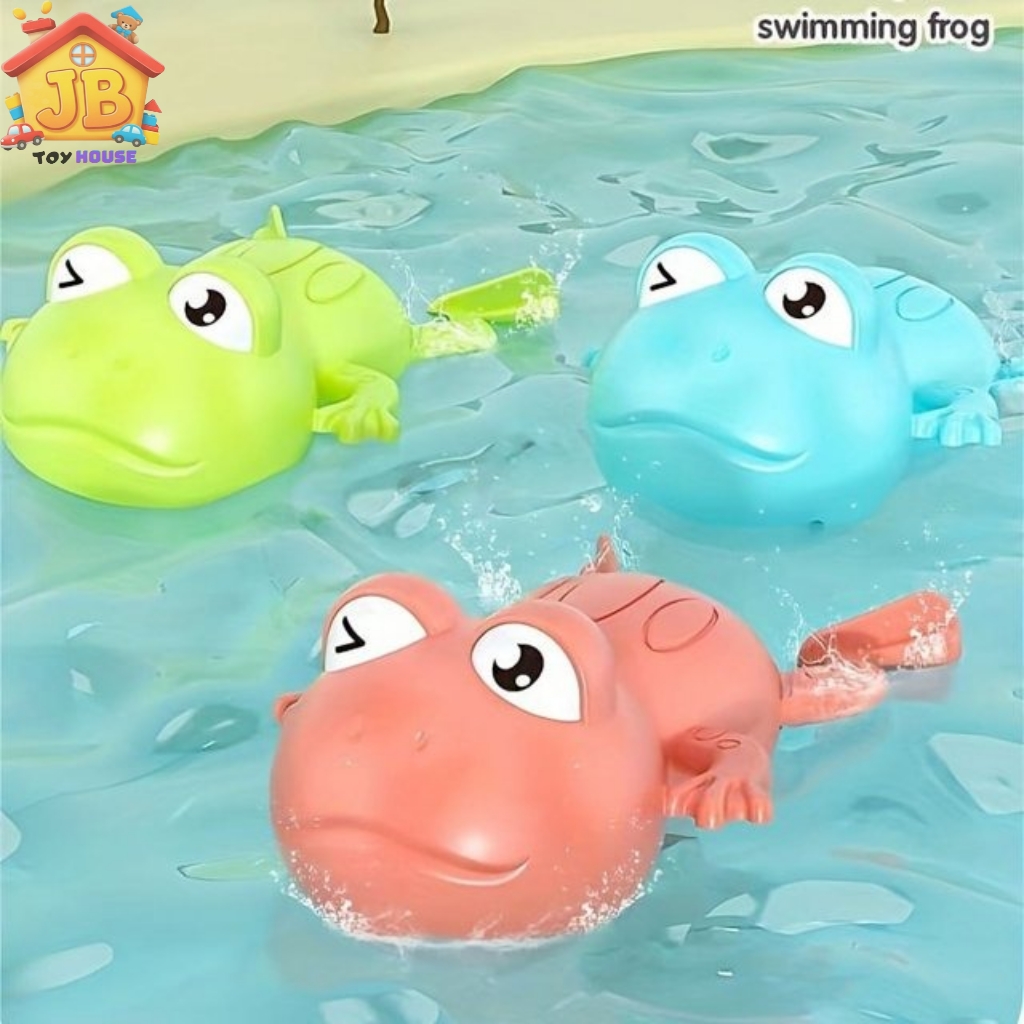 Cute Wind-Up Swimming Frog Bath Toy - Fun Battery-Free Water Play Toy for Babies & Toddlers_img_2