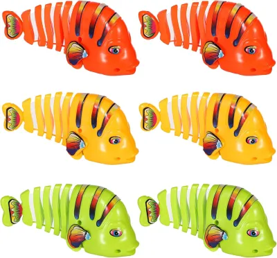 Fun Wind-Up Wiggling Fish Toy - Realistic Tail-Shaking Movement for Kids_img_0