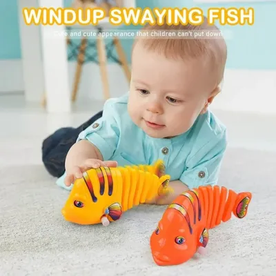 Fun Wind-Up Wiggling Fish Toy - Realistic Tail-Shaking Movement for Kids_img_2