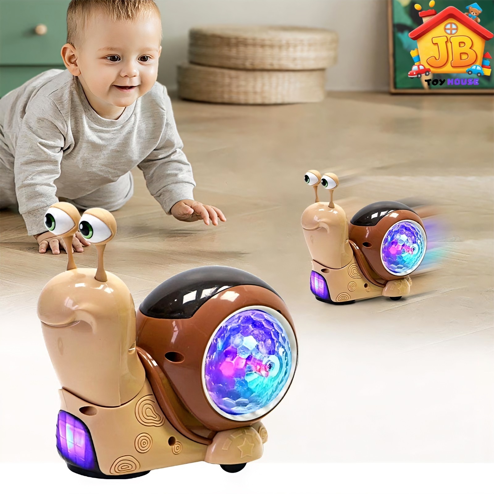 Musical Crawling Snail Toy – Interactive Sensory Light-Up Toy for Babies & Toddlers_img_0