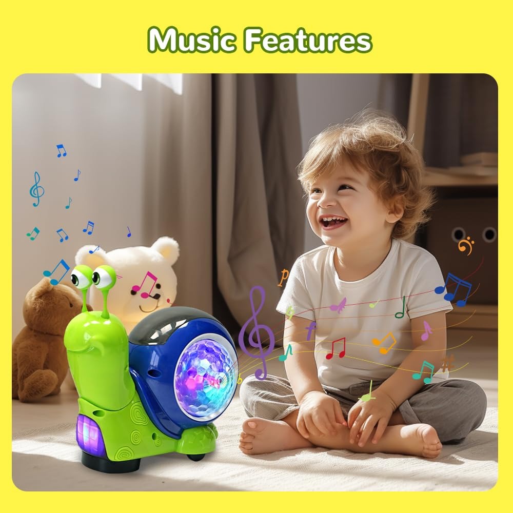 Musical Crawling Snail Toy – Interactive Sensory Light-Up Toy for Babies & Toddlers_img_3