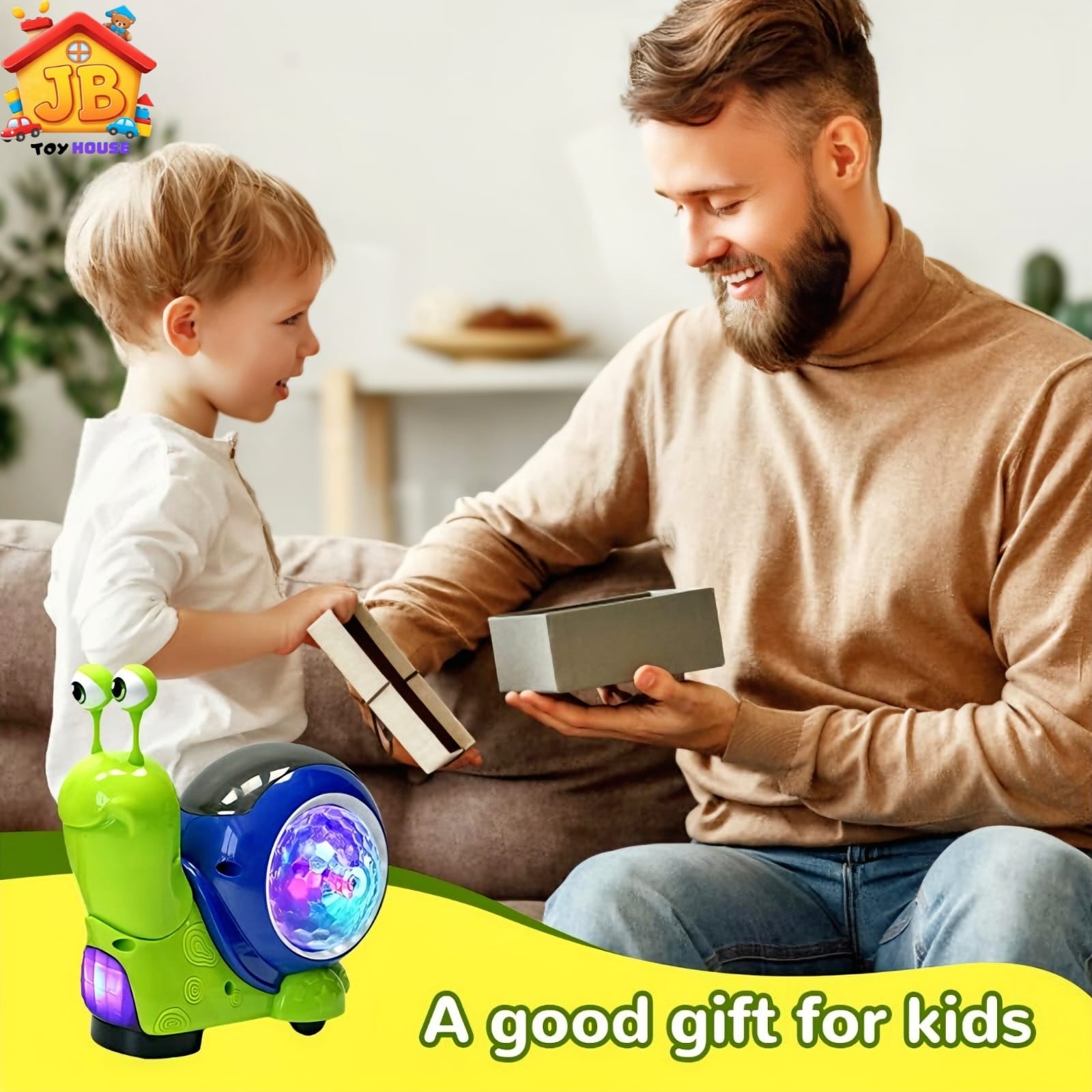 Musical Crawling Snail Toy – Interactive Sensory Light-Up Toy for Babies & Toddlers_img_1