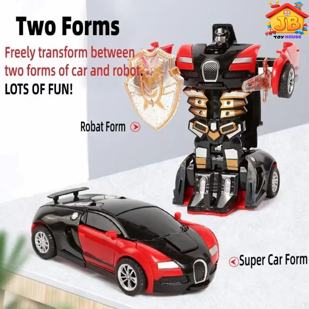 One-Key Transformation Robot Car – Friction Powered 2-in-1 Toy for Kids (No Battery Needed)_img_2