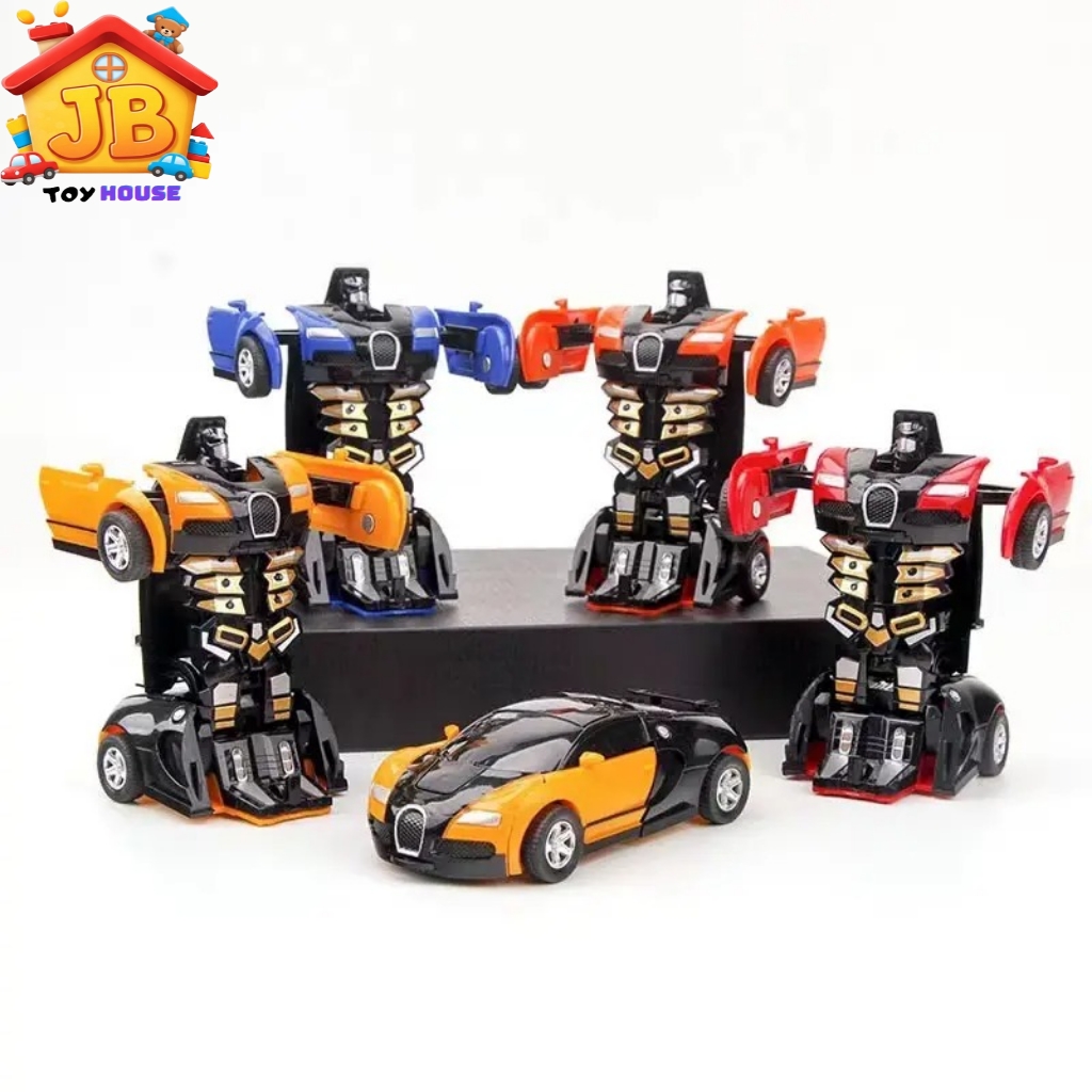 One-Key Transformation Robot Car – Friction Powered 2-in-1 Toy for Kids (No Battery Needed)_img_1