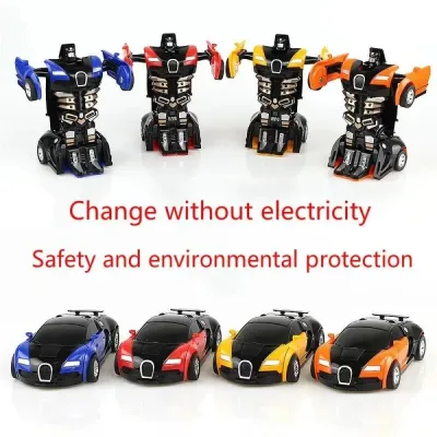One-Key Transformation Robot Car – Friction Powered 2-in-1 Toy for Kids (No Battery Needed)_img_3