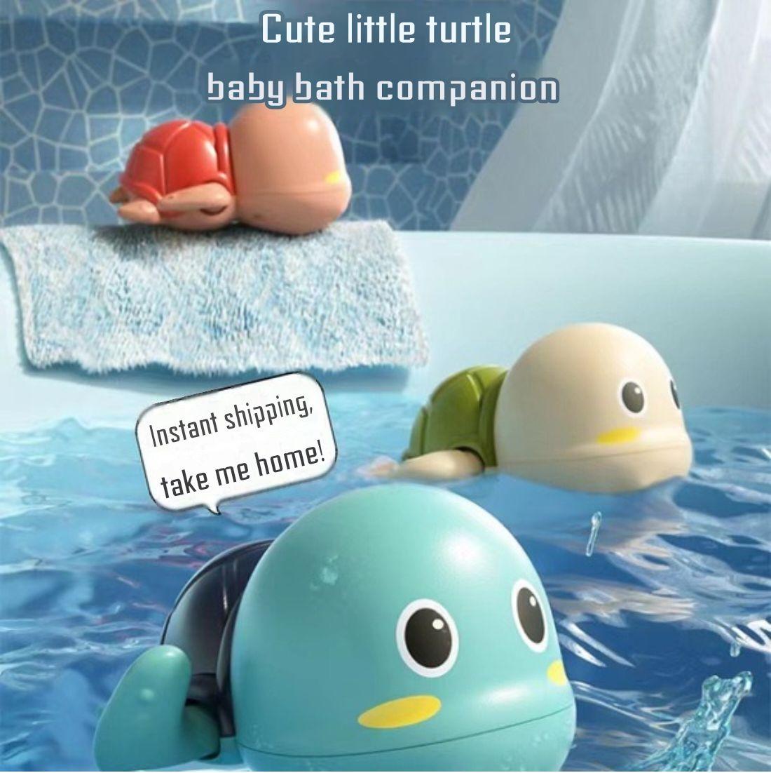 Children's Bath Shower Toy: Battery-Free Wind-Up Little Turtle - Safe and Colorful Floating Water Toy for Kids_img_3
