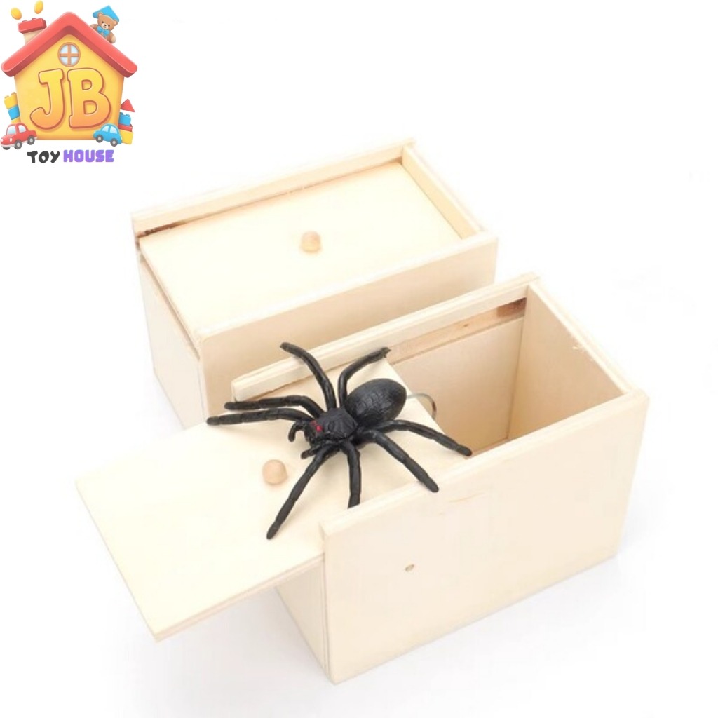 Wooden Spider Prank Box – Hilarious Scare & Gag Gift Toy for Kids and Adults