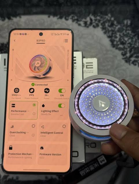 PIVA B3 Pro 25W APP Control Gaming Mobile Phone Cooler_img_2