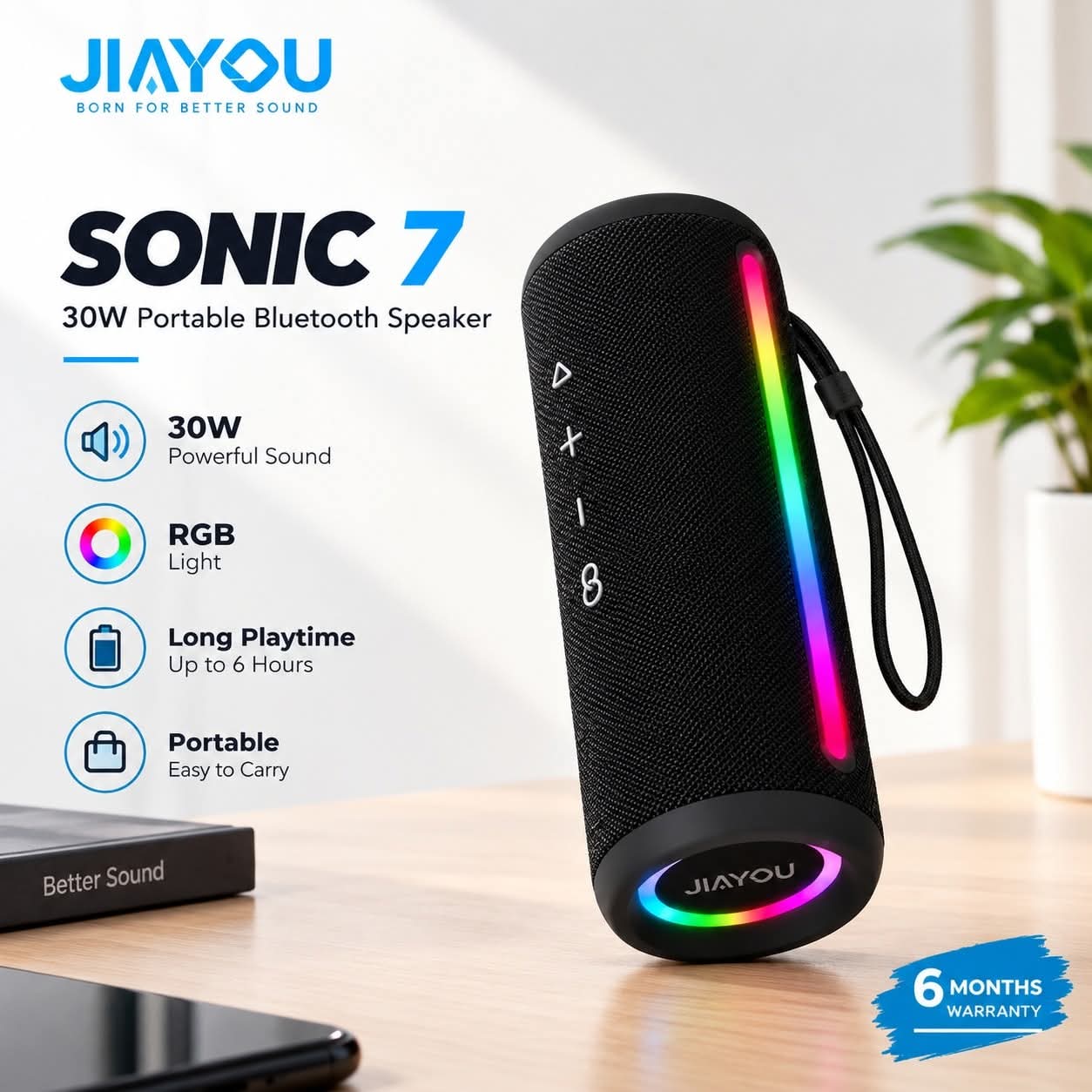 JIAYOU Sonic 7 Portable 30W Bluetooth Speaker_img_0