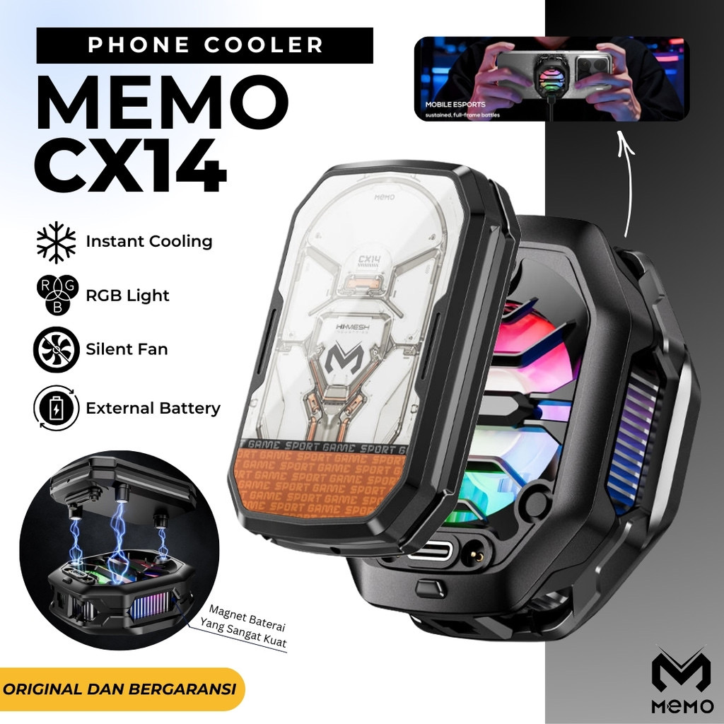 MEMO CX14 RGB Magnetic Phone Cooler with Power Bank