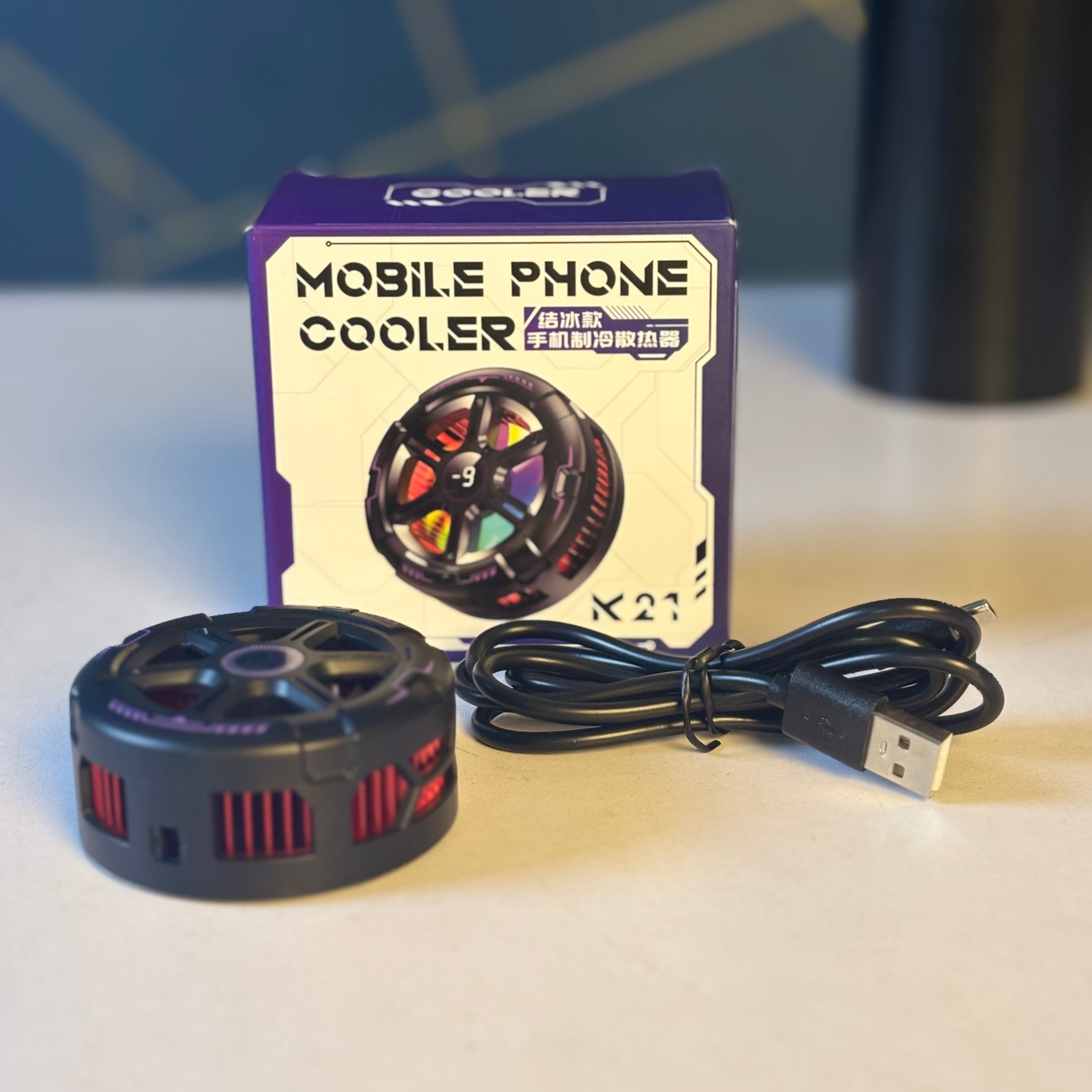 K21 Mobile Phone PUBG/Free Fire Game Cooler Magnetic Fast Cooling Radiator 2 in 1 Semiconductor Freeze Cool Heat Sink Universal_img_2