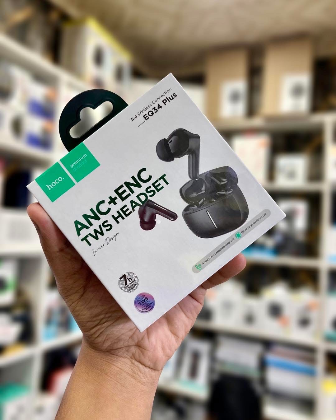 Hoco EQ34 Plus ANC+ENC TWS Earbuds (App Supported)_img_3
