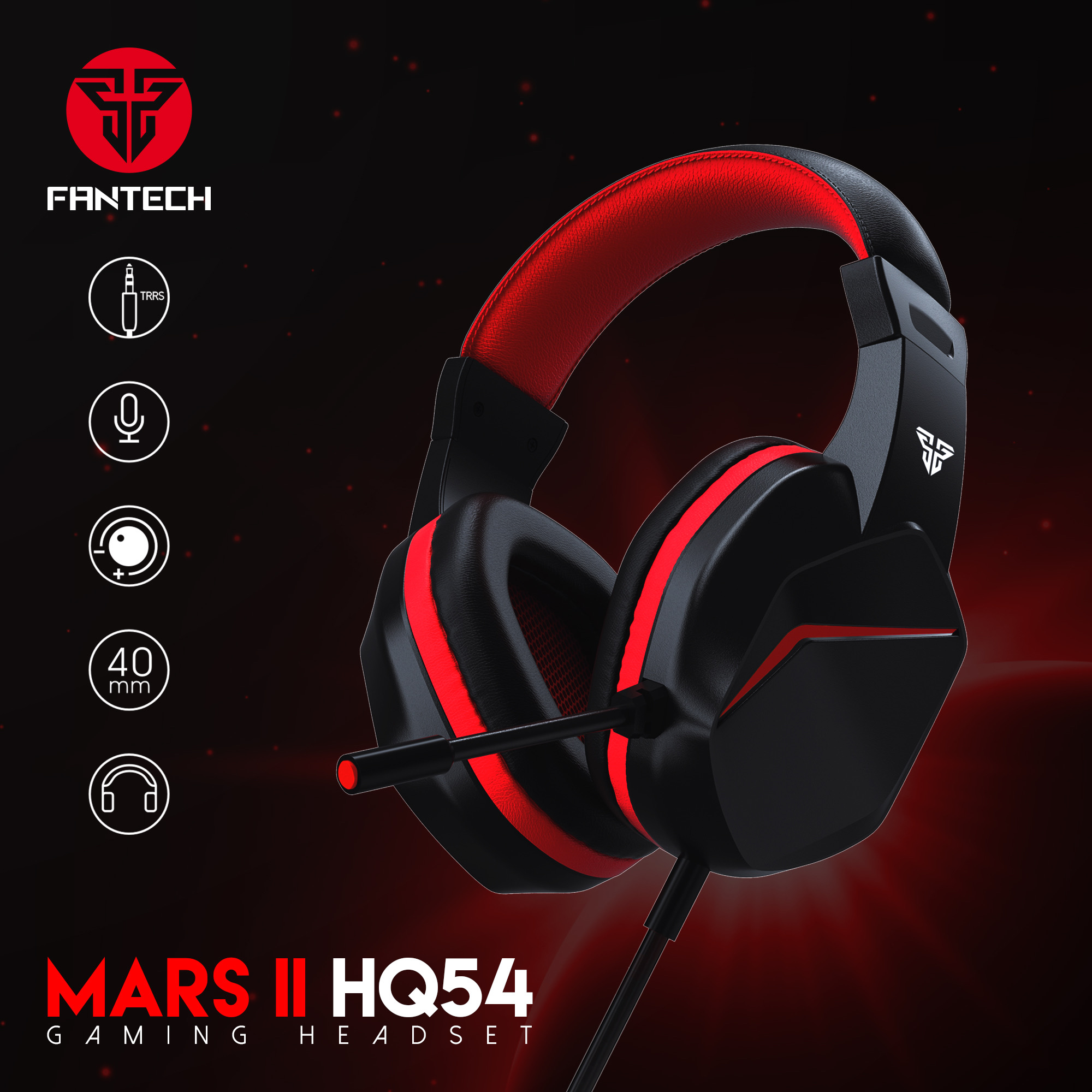Fantech HQ54 Mars II Gaming Headset with Mic – Wired 3.5mm