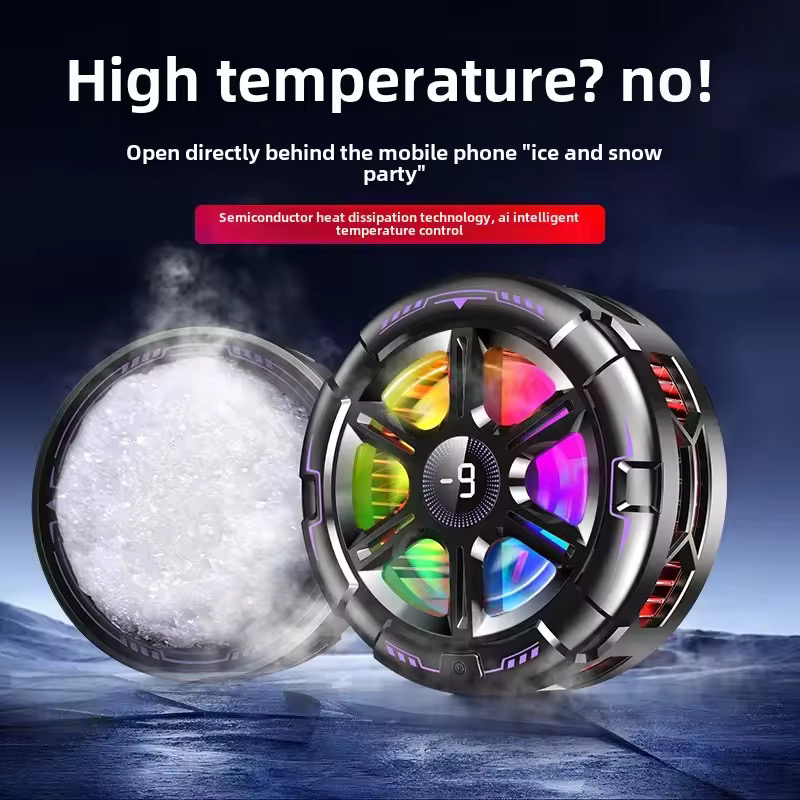 K21 Mobile Phone PUBG/Free Fire Game Cooler Magnetic Fast Cooling Radiator 2 in 1 Semiconductor Freeze Cool Heat Sink Universal_img_1
