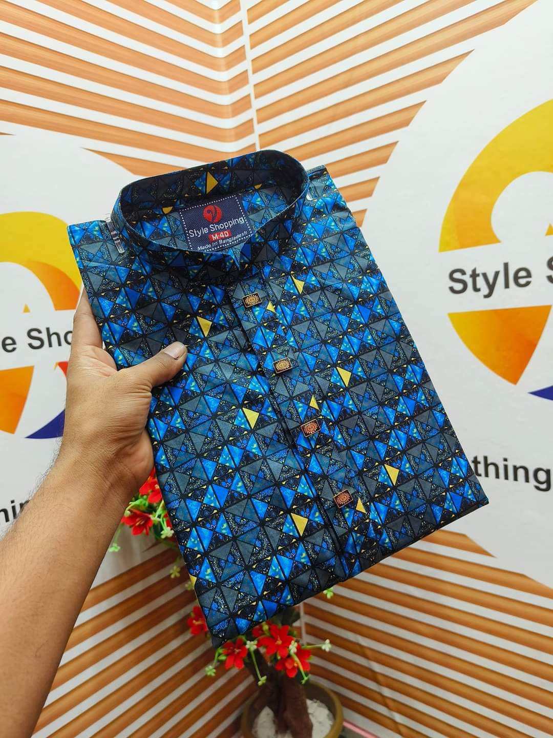 Cotton Print Panjabi - Image 1