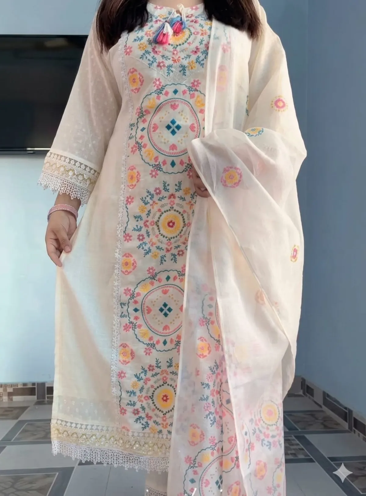 Eid Special Embroidery Three Piece - Image 1