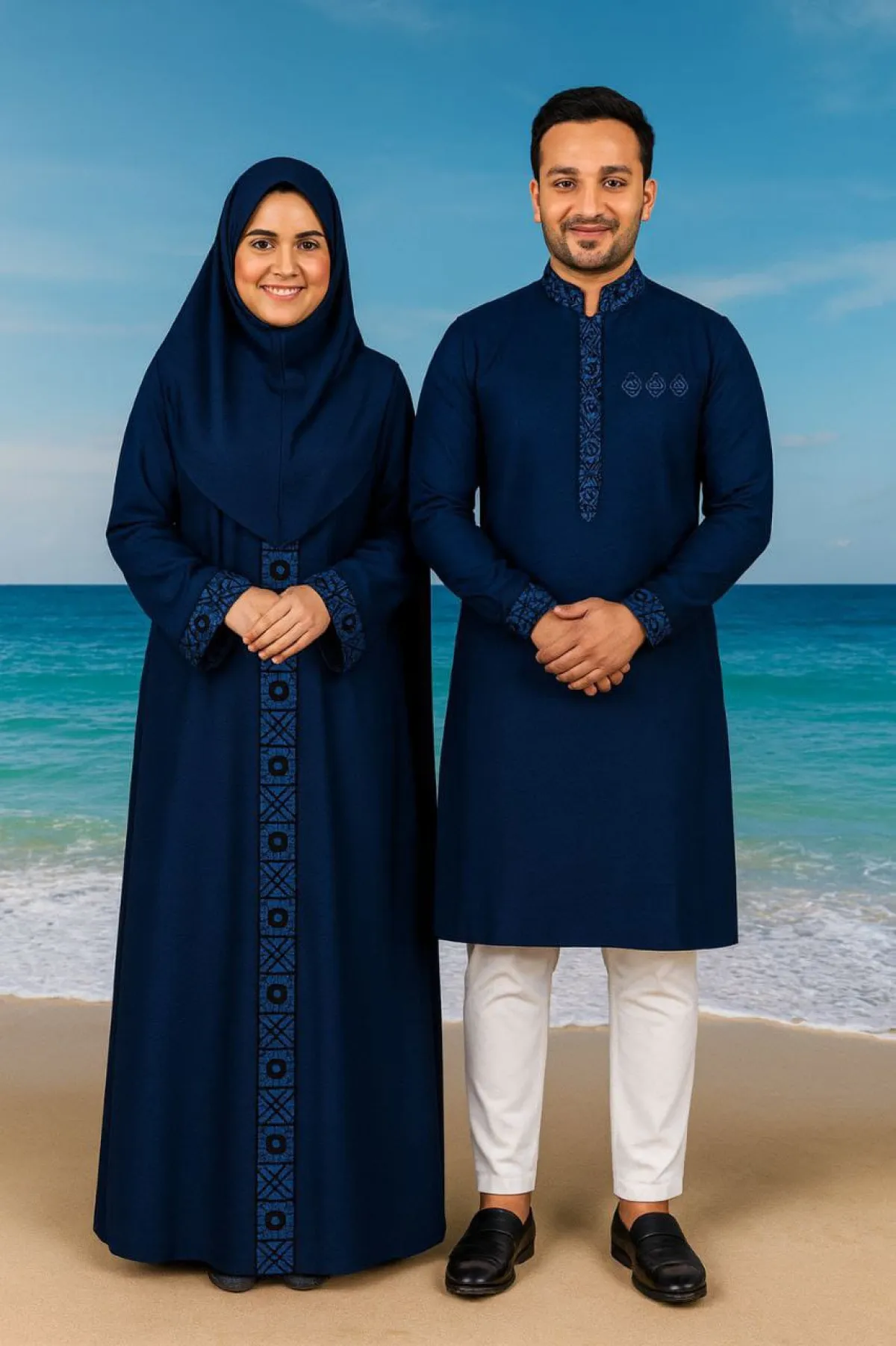 Eid Special Couple Panjabi Borka Combo - Image 2