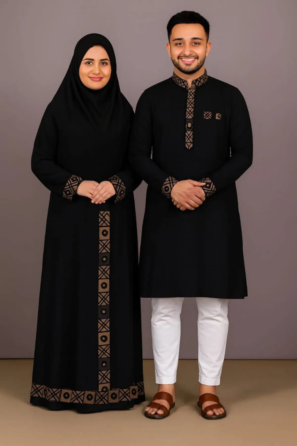 Eid Special Couple Panjabi Borka Combo - Image 4
