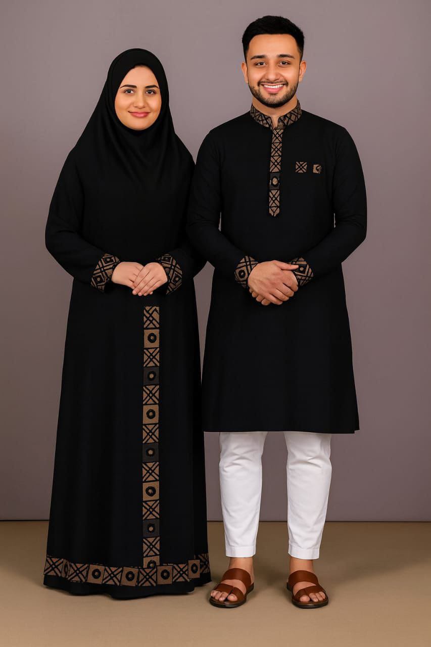 Eid Special Couple Panjabi Borka Combo image 4