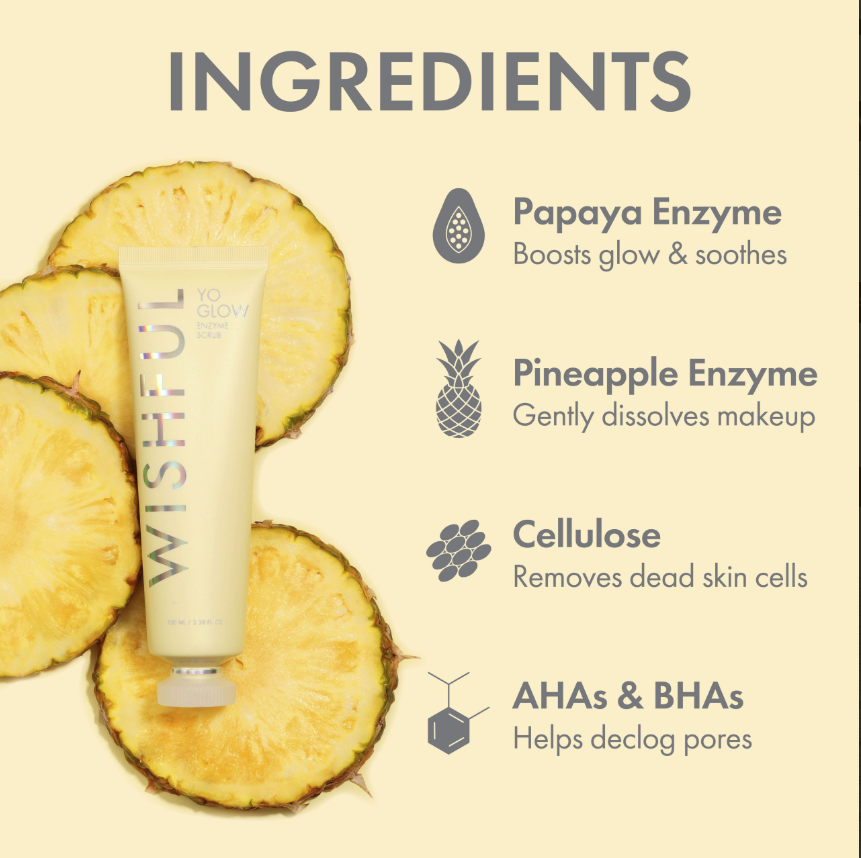 WISHFUL Yo Glow AHA & BHA Facial Enzyme Scrub 40ml_img_1